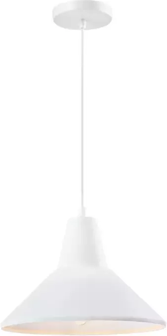 QUVIO Hanglamp retro Simplistisch design D 28 cm Wit - Foto 1