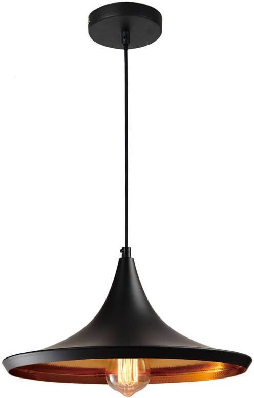 QUVIO Hanglamp modern Puntvormig met koperen binnenkant Diameter 36 cm