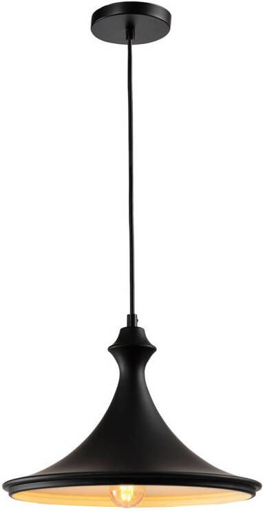 QUVIO Hanglamp modern Hoedvorm metaal met knop Diameter 32 cm - Foto 1