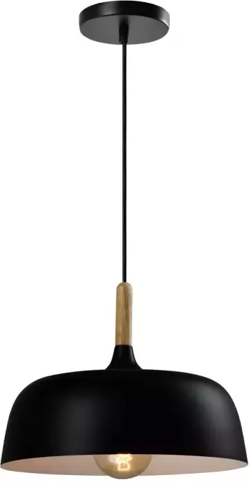 QUVIO Hanglamp Scandinavisch Afgeronde hoeken D 32 cm Zwart