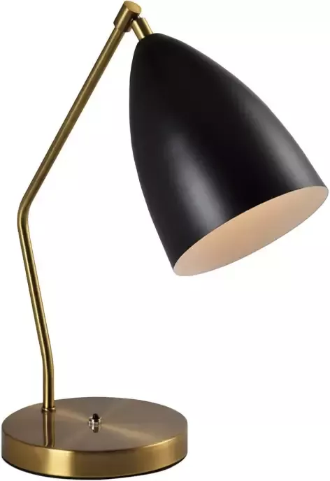 QUVIO Tafellamp modern Verstelbare kap Metaal Zwart en goud - Foto 1