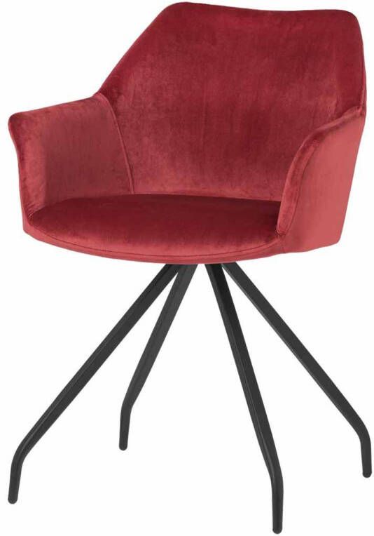 Riverdale eetkamerstoel Ava burgundy rood 82cm > Nu slechts € 190 per stoel