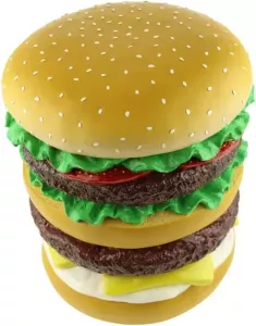 Rotary Hero Hamburger Fun Design Kruk Voetenbankje Decoratief meubelstuk Bijzettafel Voor thuis kantoor slaapkamer hal 30x30x38 cm