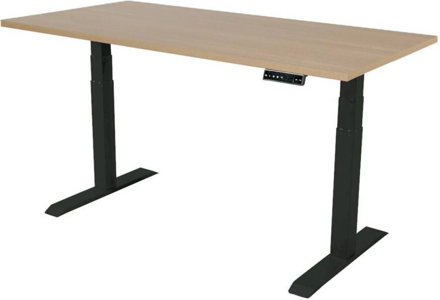 Sedero Elektrisch verstelbaar bureau 180x80 cm Dual motor Zwart Eiken