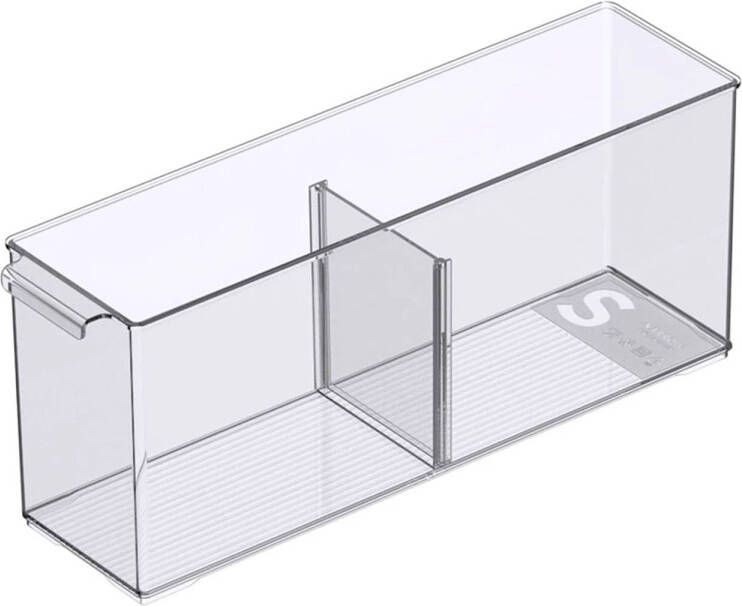 So Clever Opbergbakje diep Classic Clear 10 x 37 cm (S) Uitneembare verdelers