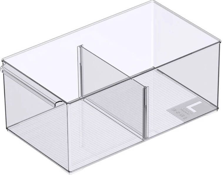 Merkloos So Clever Opbergbakje diep Classic Clear 20 x 37 cm (L) Uitneembare verdelers