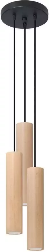 Sollux Hanglamp Lino 3 lichts Ø 20 cm hout - Foto 1