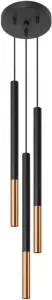 Sollux Hanglamp Mozaica 3 lichts Ø 20 cm koper zwart
