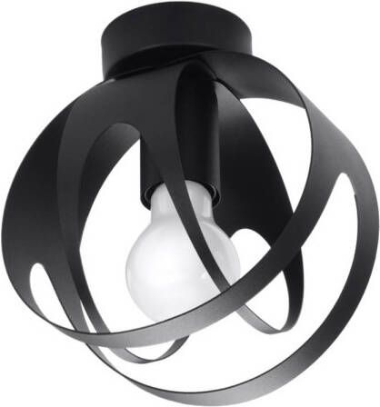 Sollux Plafondlamp Tulos Ø 16 cm excl. E27 zwart
