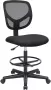 Bureaustoel ergonomische werkkruk zithoogte 51 5-71 5 cm hoge werkstoel met verstelbare voetenring draagvermogen 120 kg zwart OBN15BK - Thumbnail 1