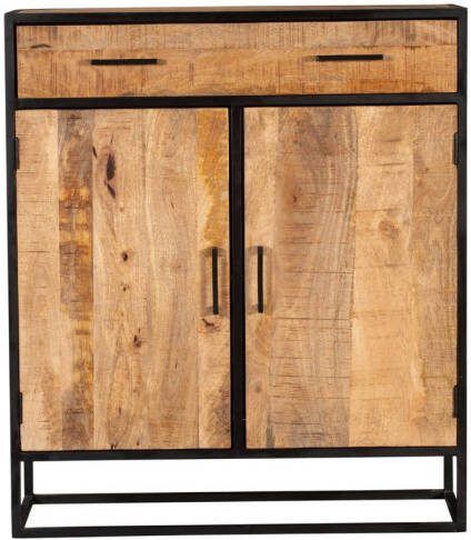 Starfurn Kabinet kast Denver | Mangohout en staal | 100 cm STF-3053