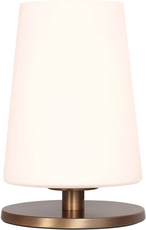 Steinhauer Ancilla tafellamp wit 24 cm hoog glas - Foto 1