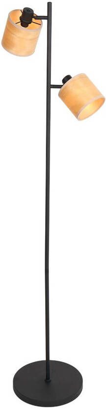Steinhauer Bambus vloerlamp E14 (kleine fitting) naturel en zwart