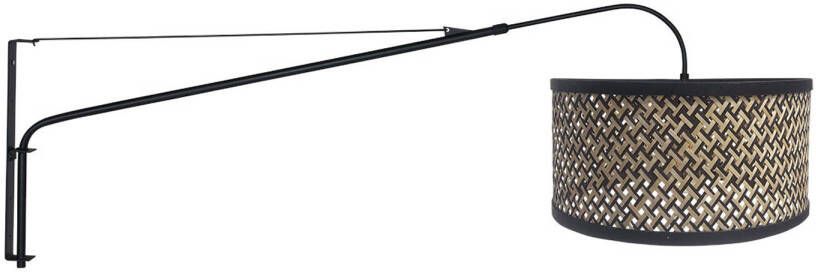 Steinhauer Elegant classy wandlamp E27 (grote fitting) naturel en zwart