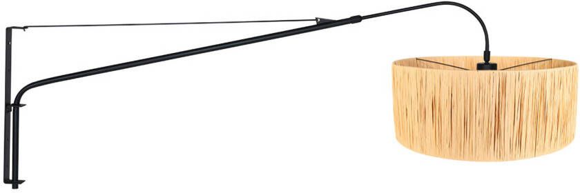 Steinhauer Elegant classy wandlamp In hoogte verstelbaar E27 (grote fitting) naturel en zwart