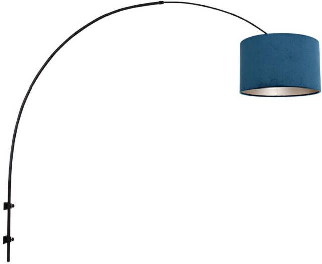 Steinhauer Gramineus wandlamp In hoogte verstelbaar E27 (grote fitting) blauw en zwart