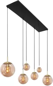 Steinhauer Hanglamp bollique L 120 cm B 25 cm 6 lichts 3499 messing