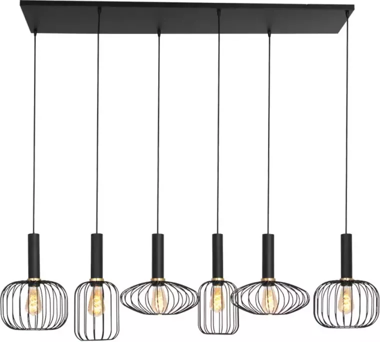Steinhauer Hanglamp mexlite aureole 3072zw zwart