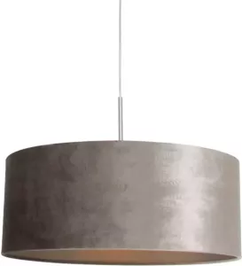Steinhauer Hanglamp Sparkled Light 8149 Staal Zilver Velours Kap