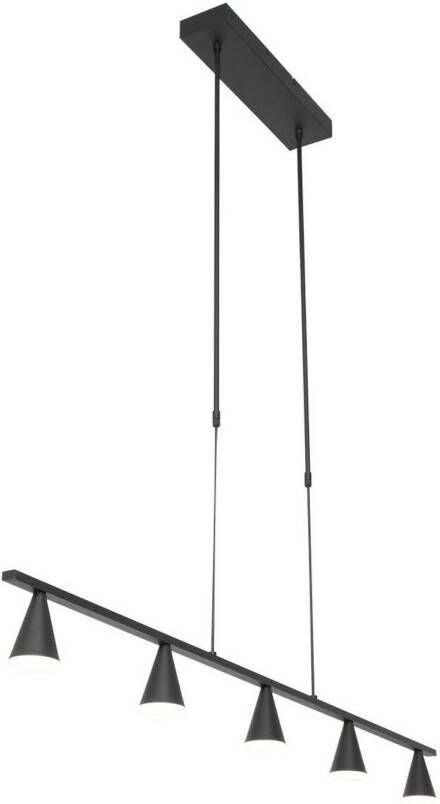 Steinhauer Hanglamp Vortex 5 lichts L 120 cm zwart - Foto 1