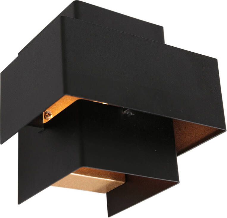 Steinhauer Muro wandlamp zwart metaal 12 5 cm diep - Foto 1