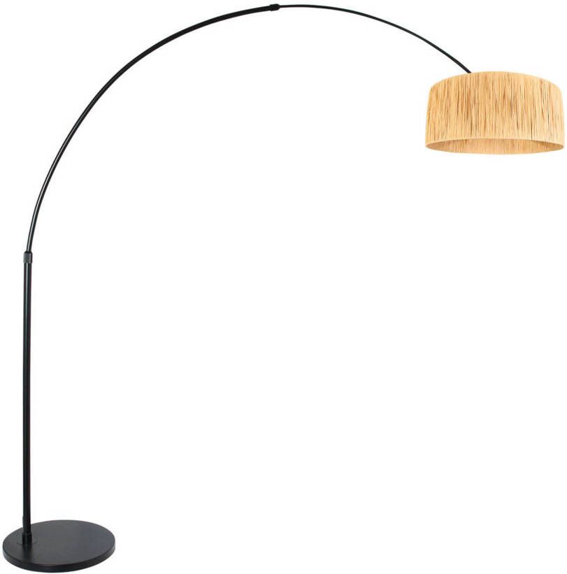 Steinhauer Sparkled light vloerlamp ø 50 cm In hoogte verstelbaar E27 (grote fitting) naturel en zwart