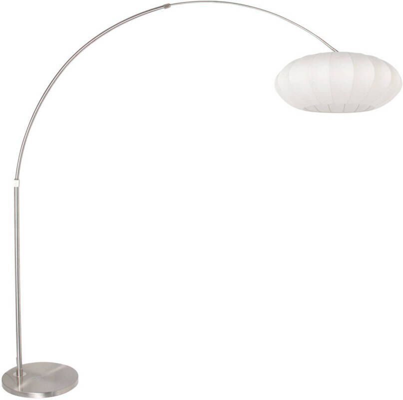 Steinhauer Sparkled light vloerlamp Draai- en of kantelbaar E27 (grote fitting) staal en wit