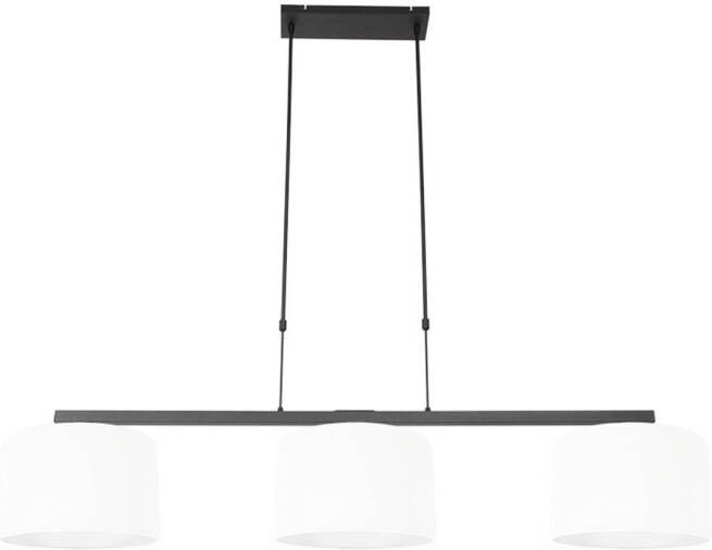 Steinhauer Stang hanglamp In hoogte verstelbaar E27 (grote fitting) naturel en zwart - Foto 4