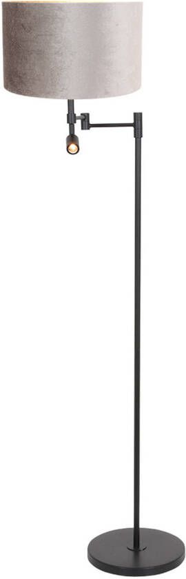 Steinhauer Stang vloerlamp ø 30 cm E27 (grote fitting) zilver en zwart