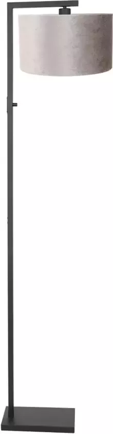 Steinhauer Vloerlamp Stang H 160 cm zilveren kap zwart