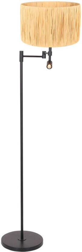 Steinhauer Stang vloerlamp In hoogte verstelbaar LED + E27 naturel en zwart - Foto 1