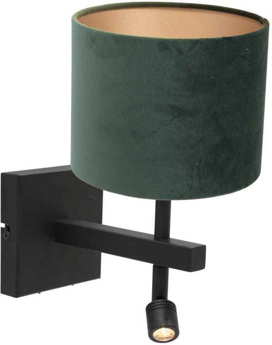 Steinhauer Stang wandlamp groen metaal kapdiameter: 20 cm - Foto 1
