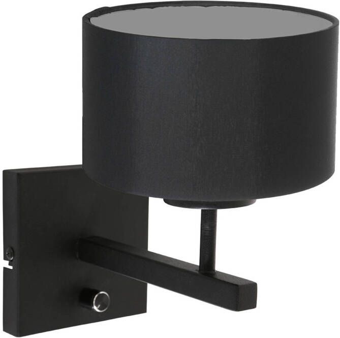 Steinhauer Stang wandlamp zwart metaal kapdiameter: 20 cm - Foto 1