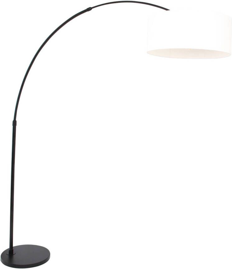 Steinhauer Vloerlamp Sparkled light 9899 zwart kap wit linnen