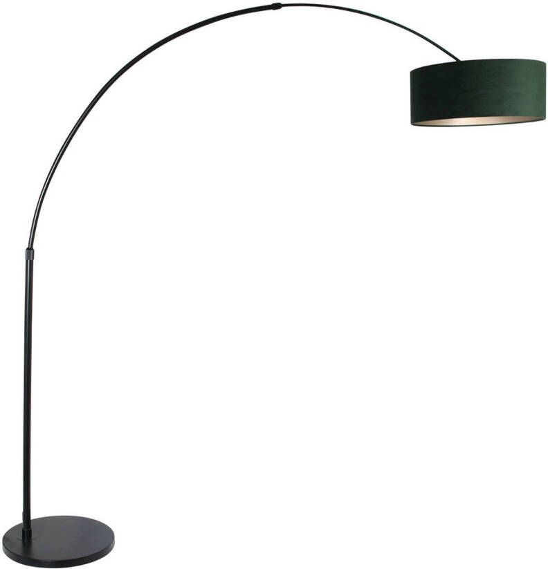 Steinhauer Sparkled vloerlamp zwart met groene lampenkap 230 cm hoog - Foto 1