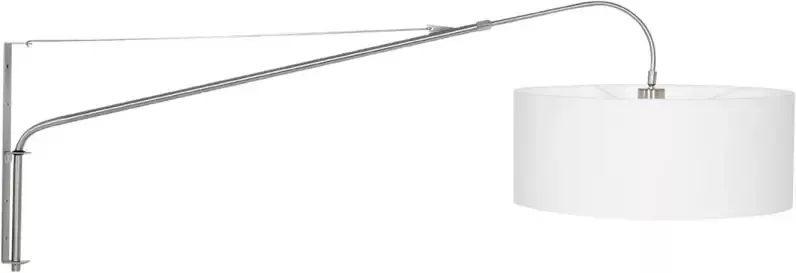 Steinhauer Wandlamp elegant classy 9328 staal kap wit linnen grof - Foto 2