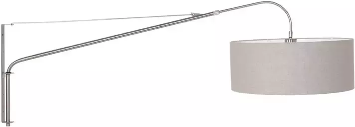 Steinhauer Wandlamp elegant classy 9329 staal kap grijs linnen grof - Foto 2