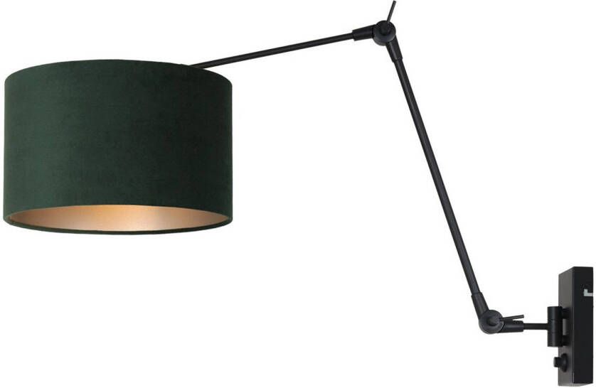 Steinhauer Prestige Chic wandlamp zwart en groen E27 incl. dimmer