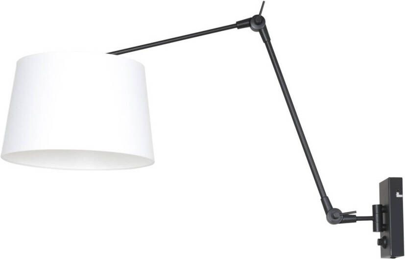 Steinhauer Prestige Chic wandlamp zwart en wit kap ?30 cm taps