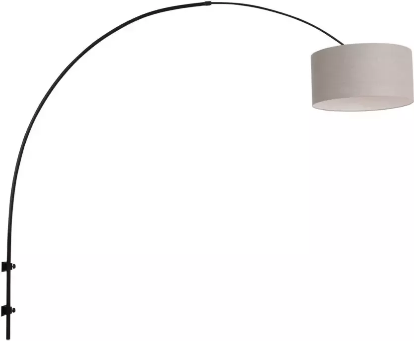 Steinhauer Sparkled Light boogwandlamp zwart met grijs kap ?40 cm - Foto 2
