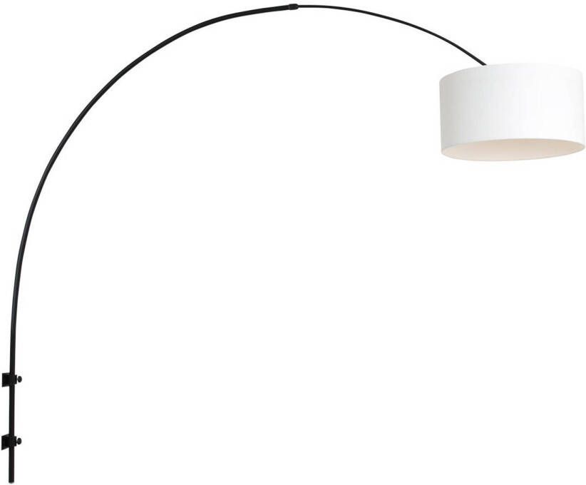 Steinhauer Wandlamp Sparkled light 8138zw zwart kap wit linnen - Foto 2