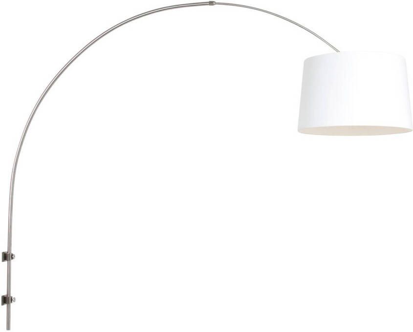 Steinhauer Sparkled Light wandlamp staal met gladde witte lampenkap - Foto 2