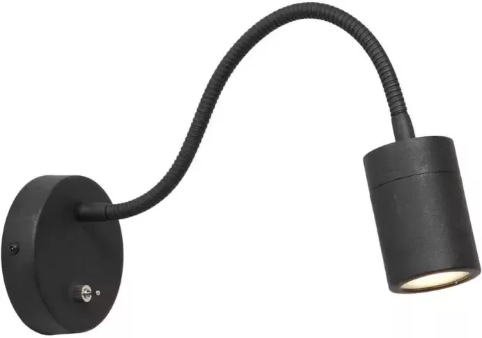 Mexlite Steinhauer Wandlamp Upround incl. GU10 LED zwart