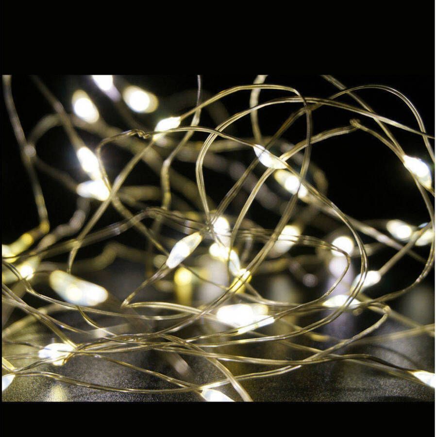 Stern Fabrik lichtdraad zilverdraad- 20 leds wit 100A cmA  Lichtsnoeren