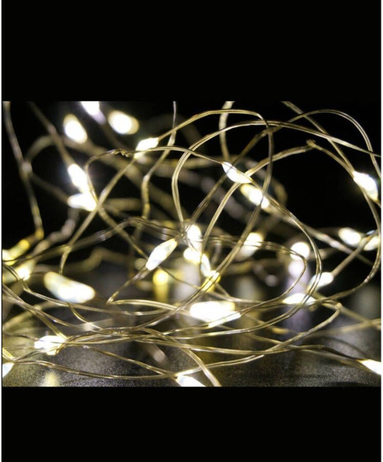 Stern Fabrik lichtdraad zilverdraad- 30 leds wit 100A cmA  Lichtsnoeren