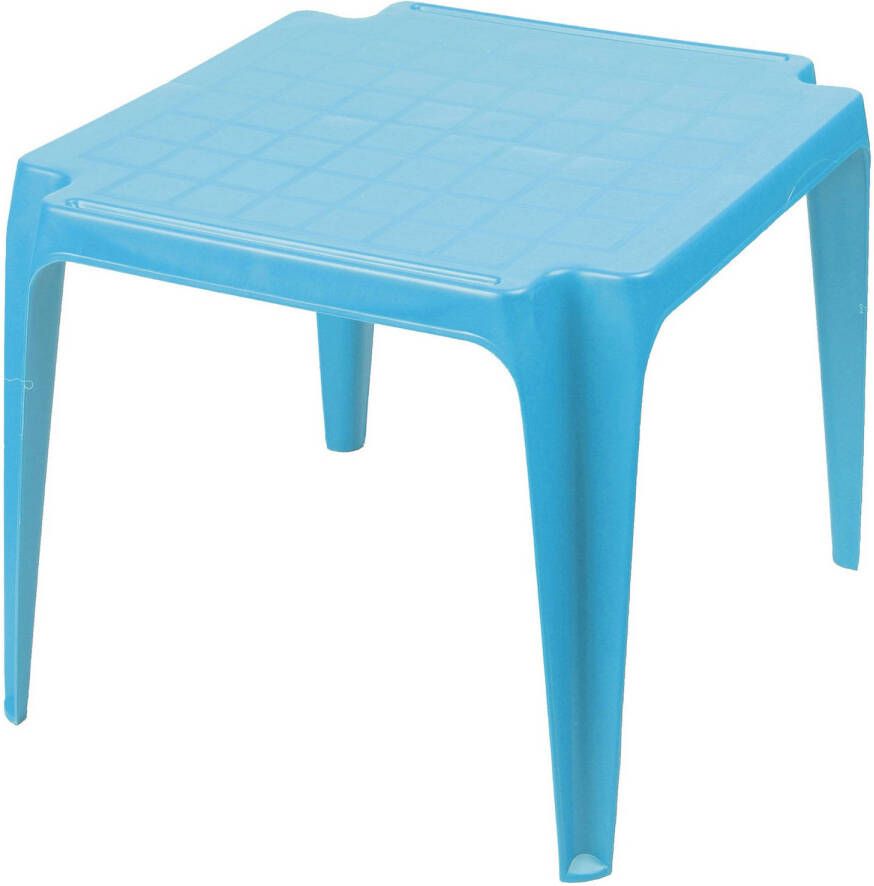Sunnydays Kindertafel blauw kunststof buiten binnen L56 x B51 x H44 cm Bijzettafels
