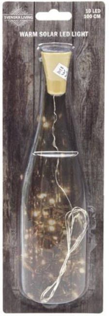 Svenska Living Flessenstop kunststof kurk 10 led Solar