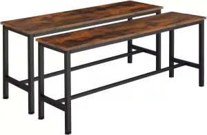 Tectake 2 Zitbanken Fairfield Industrieel Donkerbruin 404547