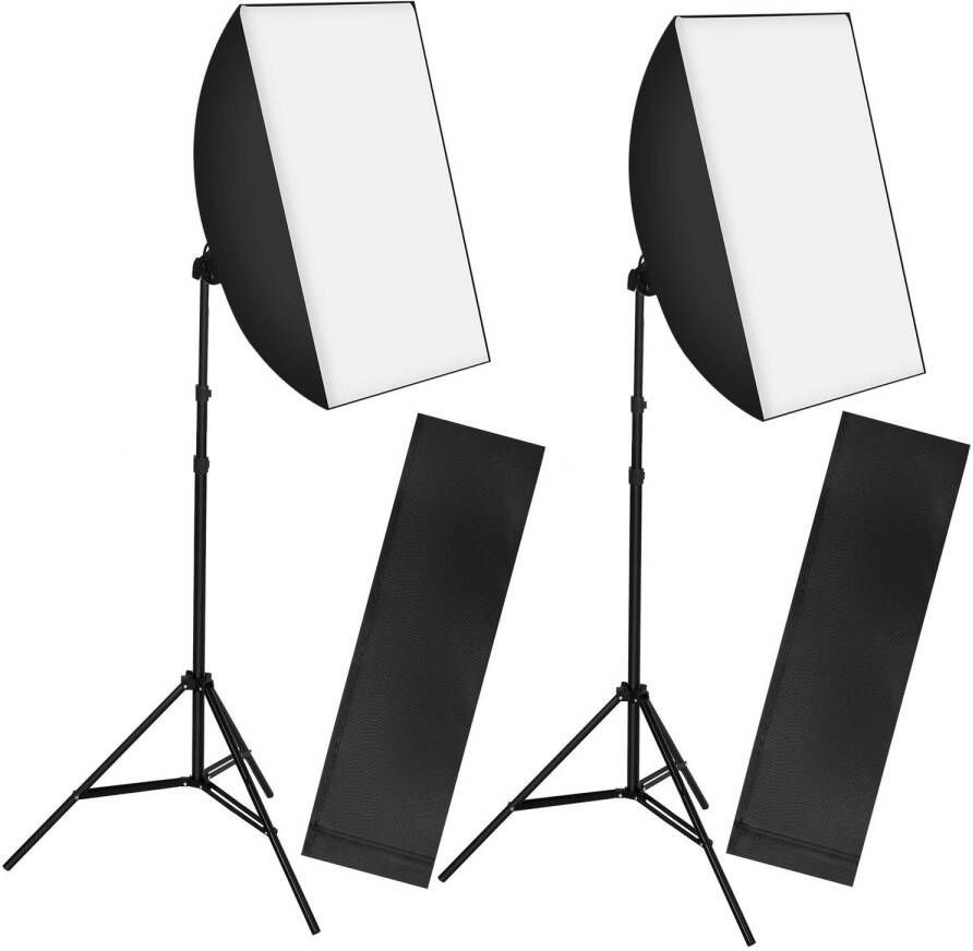 Tectake 2x Studiolamp voor digitale of analoge fotografie Softbox 403354