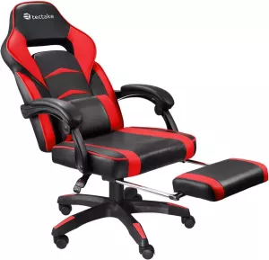 Tectake Bureaustoel Comodo Gamestoel Zwart Rood 404742